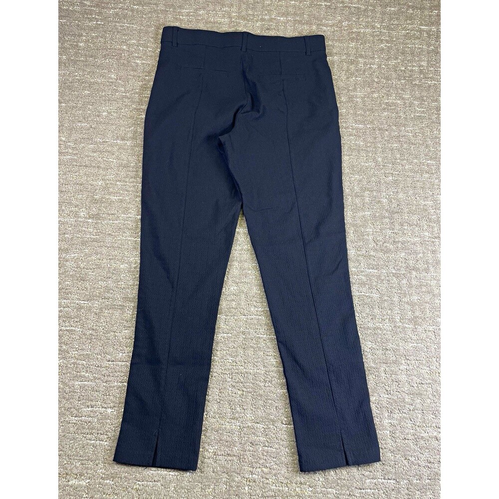 Mario Serrani Women’s Black Textured Slim Tapered Dress Pants Pockets m medium